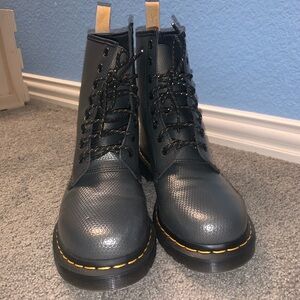 Dr. Martens vegan metallic emboss boots